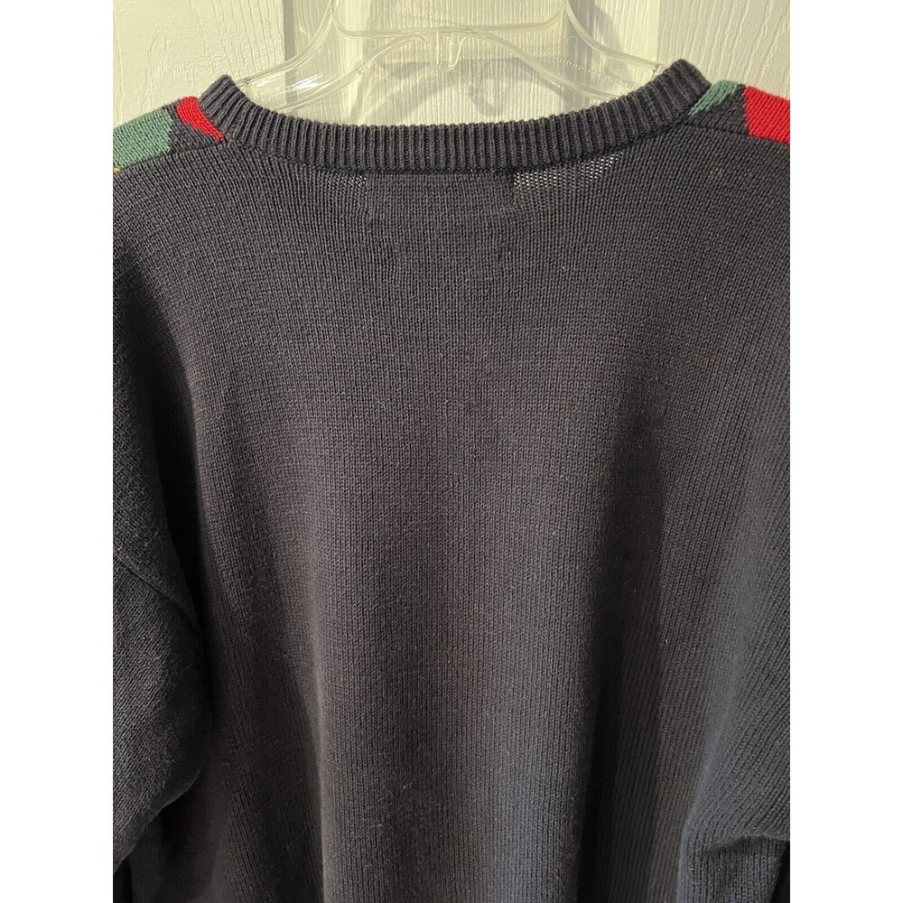 Pringle of Scotland Sweater Mens Sz L Golf Argyle Embroidered Golfer Vintage - Picture 6 of 9